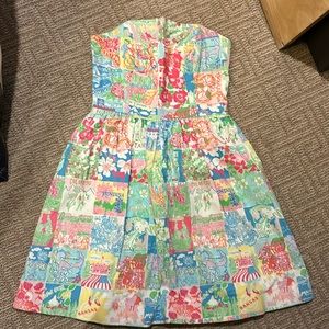 Lilly Pulitzer strapless dress size 00
